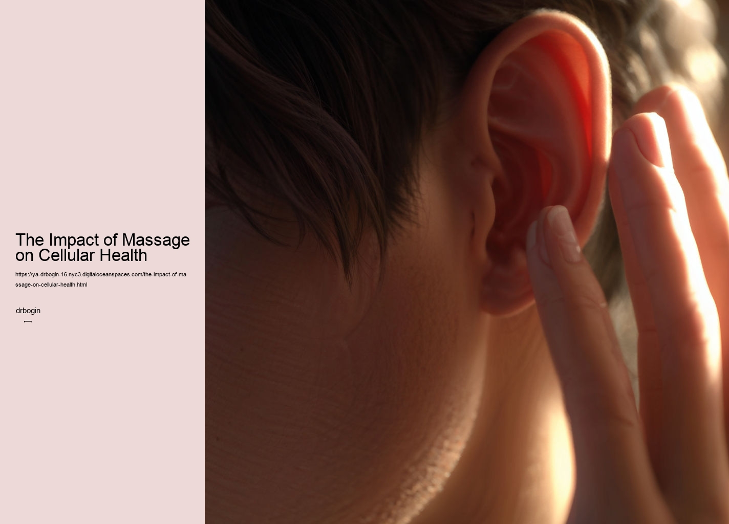 The Impact of Massage on Cellular Health