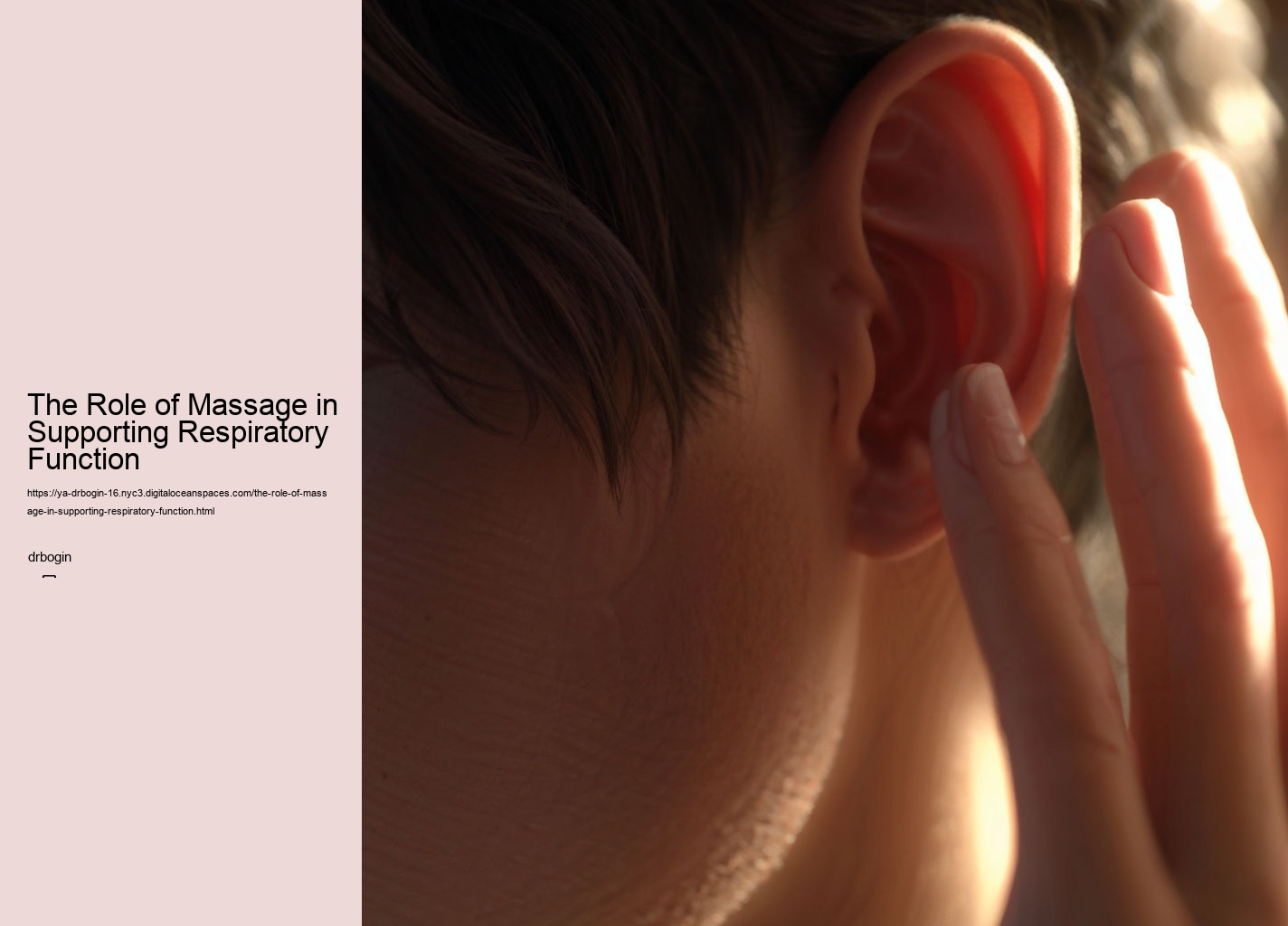 The Role of Massage in Supporting Respiratory Function